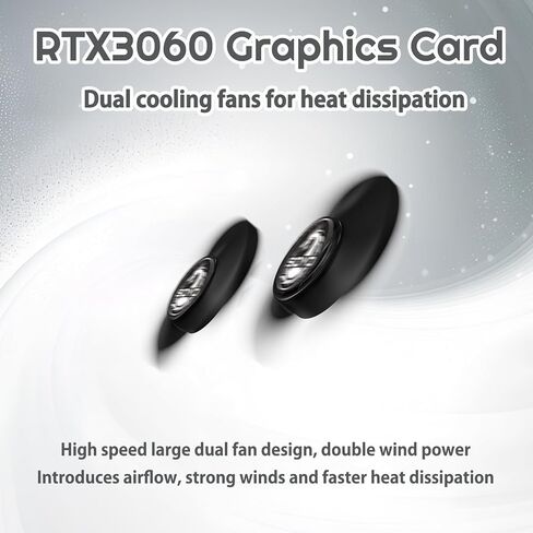 بطاقة رسومات SOYO NVIDIA Geforce RTX3060، بطاقة فيديو 12 جيجابايت GDDR6 192 بت لألعاب الكمبيوتر مع 1 * HDMI و3 * منفذ عرض PCI Express x 16 4.0 بطاقة رسومات للألعاب ذات مراوح مزدوجة in Kuwait
