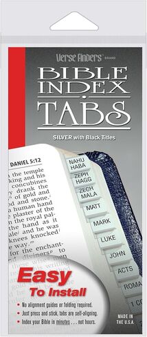 G.T. Luscombe Company, Inc. Gold Verse Finder Bible Tabs | Easy to Install, Self-Aligning, Just Press & Stick | Horizontal Text | Complete Set of Tabs for The Old & New Testaments in Saudi Arabia