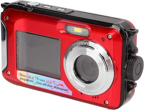 Underwater Camera, 10ft Waterproof Camera, Full HD 2.7K 48MP, 16X Digital Zoom, Underwater Digital Camera with Selfie Dual Screen, DV Digital Camera for Snorkeling (Blue) in Kuwait