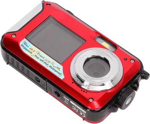 Underwater Camera, 10ft Waterproof Camera, Full HD 2.7K 48MP, 16X Digital Zoom, Underwater Digital Camera with Selfie Dual Screen, DV Digital Camera for Snorkeling (Blue) in Kuwait