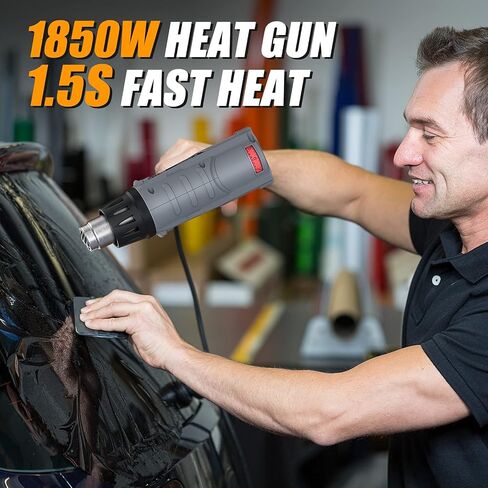 DIAFIELD Mini Heat Gun, 2 Temp Setting 302℉-842℉ Fast Heat Hot Air Gun Tool with Reflector Nozzle and 5.9Ft Cable Overload Protection for Epoxy Resin, Craft, Embossing, Shrink Wrapping & DIY in Saudi Arabia
