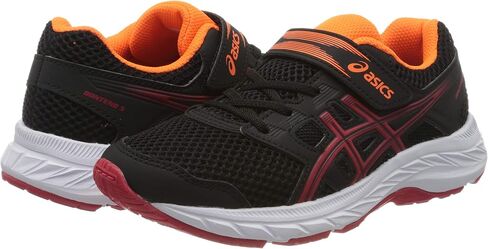 ASICS Contend 5 Little Kid Running Shoe, Black/Speed Red, 11 Little Kid in Saudi Arabia