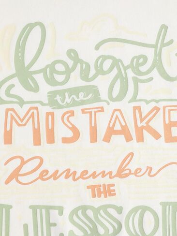 CIDER Round Neckline Graphic Knotted Crop Top in Kuwait