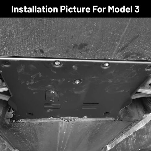 Front Skid Plate for Tesla Model 3 Guard Plate Under Engine Guard Cover Chassis Aluminum Heavy Duty Protection Black in Saudi Arabia