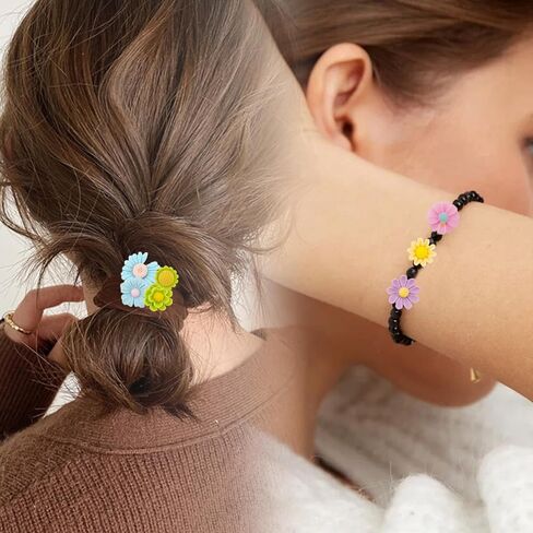 X Hot Popcorn 100 قطعة من راتينج مسطح على شكل زهرة ساحرة على شكل زهرة خرز صغير من الراتنج على شكل زهرة كبوشن ألوان مختلطة من راتنج زهرة الأقحوان سحر سلايم لتزيين سجل القصاصات يدويًا (اللون 2) in Kuwait