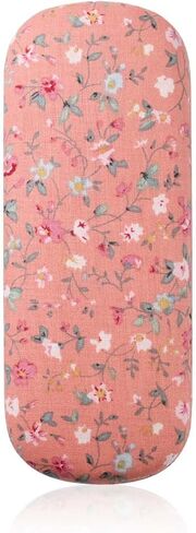 حافظة نظارات HONGCHAUS مكونة من قطعة واحدة، حافظة نظارات لتغطية الزهور، حافظة داخلية واقية بسلسلة معدنية زنبركية in Kuwait