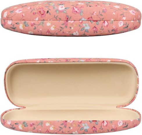 حافظة نظارات HONGCHAUS مكونة من قطعة واحدة، حافظة نظارات لتغطية الزهور، حافظة داخلية واقية بسلسلة معدنية زنبركية in Kuwait