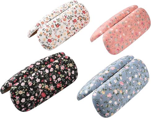 حافظة نظارات HONGCHAUS مكونة من قطعة واحدة، حافظة نظارات لتغطية الزهور، حافظة داخلية واقية بسلسلة معدنية زنبركية in Kuwait