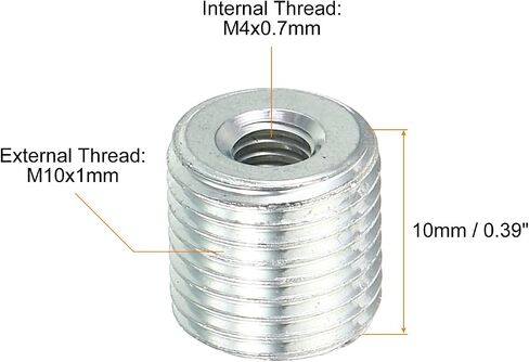 PATIKIL M8x1mm to M6x1mm Thread Adapters Sleeve Reducing Nut, 10 Pack 10mm Screw Conversion Nut Threaded Tube Coupler Connector Pipe Fitting in Saudi Arabia