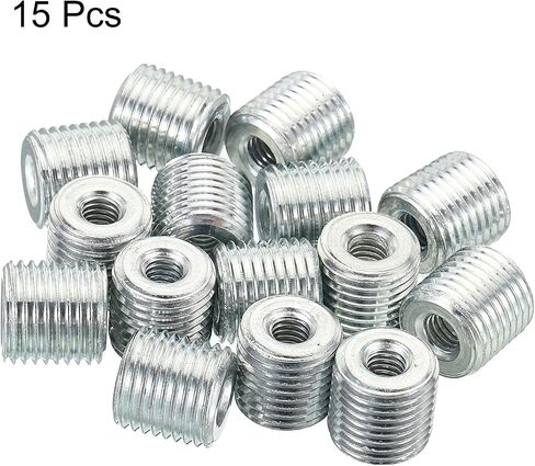 PATIKIL M8x1mm to M6x1mm Thread Adapters Sleeve Reducing Nut, 10 Pack 10mm Screw Conversion Nut Threaded Tube Coupler Connector Pipe Fitting in Saudi Arabia