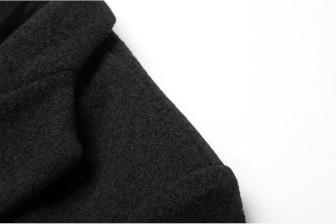SOMTHRON Men's Winter Trench Coat Lapel Single Breasted Slim Fit Wool Blend Overcoat Jacket Mid-Long Pea Coat in Saudi Arabia