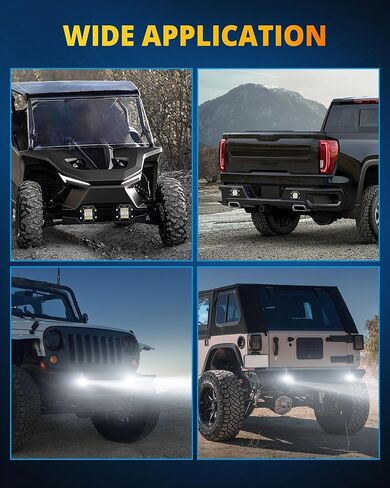 NAOEVO 5 بوصة مصابيح LED للتثبيت على السطح، 40 وات 4000 لومن مجموعة إضاءة LED شريط إضاءة/الطرق الوعرة/القيادة/مصابيح الضباب، مصابيح LED عكسية/نسخ احتياطي/أضواء عمل للشاحنات والقارب جيب 4x4 UTV ATV، عبوتان (أبيض) in Kuwait