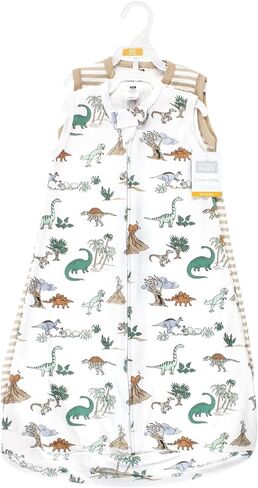 Hudson Baby Unisex Baby Cotton Wearable Sleeping Bag, Sack, Blanket, Boy Dino World Sleeveless, 0-3 Months in Saudi Arabia