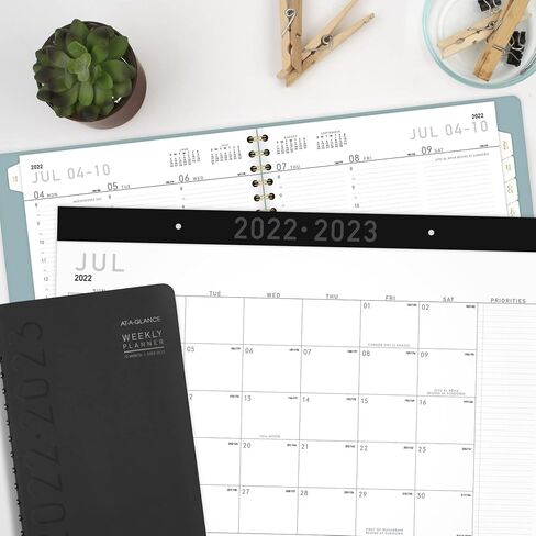 AT-A-GLANCE 2023-2024 Planner, Monthly Academic, 9" x 11", Large, Contempo, Black (70074X05) in Saudi Arabia