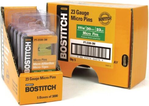 BOSTITCH Pin Nails, 23 GA, 1-3/16-Inch, 3000-Pack (PT-2330-3M) in Saudi Arabia
