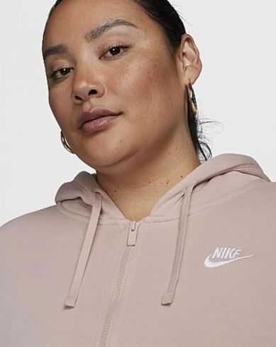هودي Nike Sportswear Club Fleece للسيدات بسحاب كامل ومقاس كبير 2X in Kuwait