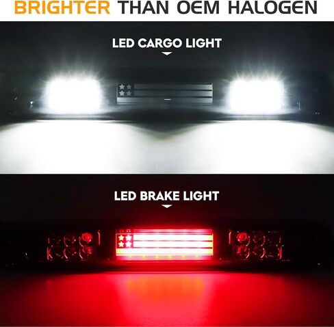LED Tail Light + 3rd Third Brake Light Fit for Chevy Silverado GMC Sierra 1500 2500 3500 1500 HD 2500 HD 2003-2006, for Chevy Silverado GMC Sierra Classic Models 2007, 3 Pcs, Chrome Housing Smoke Lens in Saudi Arabia