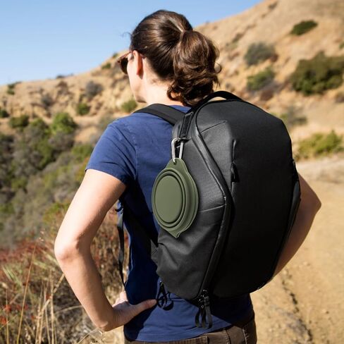 أوعية الكلاب القابلة للطي من SLSON، أوعية مزدوجة مدمجة للكلاب بدون حافة بلاستيكية 2 في 1 قابلة للطي لطعام الحيوانات الأليفة ووعاء الماء وطبق تغذية القطط للمشي والمشي لمسافات طويلة والتخييم، أخضر in Kuwait