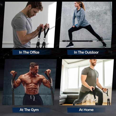 حزام مقاومة بدواسة من أويمي، أربطة تمرين بمقابض، حبل سحب مرن، أربطة تدريب للعلاج الطبيعي، في اللياقة البدنية المنزلية، معدات تدريب القوة مع حزام لياقة بـ 8 أشكال in Kuwait