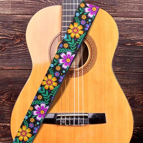 JoyLamoria Locking Guitar Belt with Buckle, Universal Size Guitar Strap for Acoustic Guitar, Easy Install in Saudi Arabia