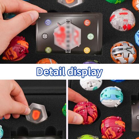 Case Compatible with Bakugan, Toy Organizer Bag for Figures, BakuCores, Armored Alliance, Geogan Rising with Mesh Pocket - Mini Toys Container Holder (Bag Only)-Blue in Saudi Arabia