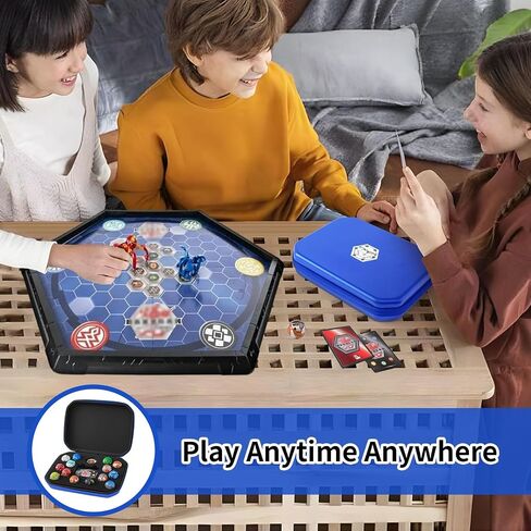 Case Compatible with Bakugan, Toy Organizer Bag for Figures, BakuCores, Armored Alliance, Geogan Rising with Mesh Pocket - Mini Toys Container Holder (Bag Only)-Blue in Saudi Arabia