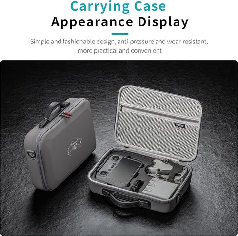 حافظة CENPIN Mini 4 Pro RC 2، حقيبة سفر محمولة من جلد البولي يوريثان، حقيبة حمل لـ DJI Mini 4 Pro مع وحدة تحكم RC 2 (جهاز تحكم عن بعد بالشاشة)، مركز شحن ثنائي الاتجاه وملحقات الطائرات بدون طيار الأخرى in Kuwait