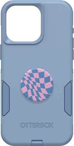 Bundle: OtterBox iPhone 15 Pro MAX (Only) Commuter Series Case - (BLACK) + PopSockets PopGrip - (BLACK), slim & tough, pocket-friendly, with port protection, PopGrip included in Saudi Arabia