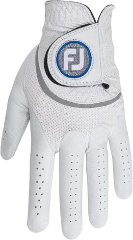 FootJoy Men's HyperFLX Golf Gloves White Medium, Worn on Right Hand in Saudi Arabia