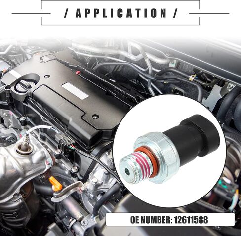 Motoforti Engine Oil Pressure Sensor, for Chevrolet Traverse LS LT LTZ 3.6L V6 - Gas 2009-2016, Metal, 12611588, Black Silver Tone in Saudi Arabia