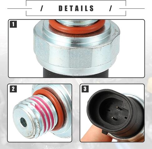 Motoforti Engine Oil Pressure Sensor, for Chevrolet Traverse LS LT LTZ 3.6L V6 - Gas 2009-2016, Metal, 12611588, Black Silver Tone in Saudi Arabia
