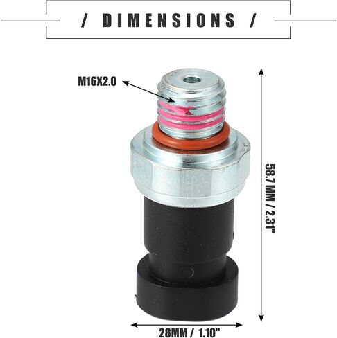 Motoforti Engine Oil Pressure Sensor, for Chevrolet Traverse LS LT LTZ 3.6L V6 - Gas 2009-2016, Metal, 12611588, Black Silver Tone in Saudi Arabia