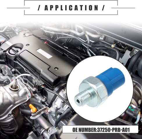 Motoforti Engine Oil Pressure Sensor, Valve Timing Oil Pressure Switch Assembly, for Honda Accord 2008-2012, Metal, 37250-PRB-A01, Blue Silver Tone in Saudi Arabia
