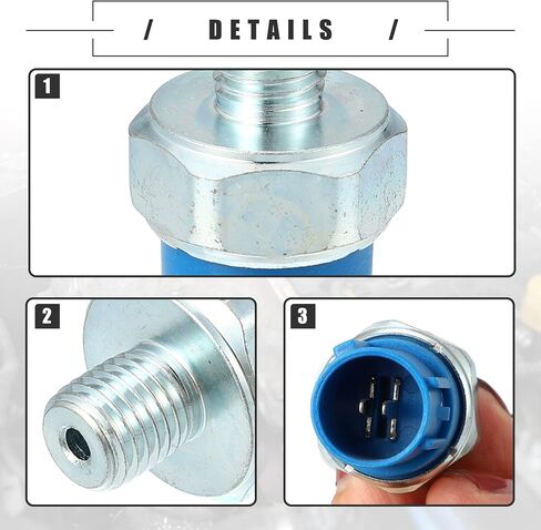 Motoforti Engine Oil Pressure Sensor, Valve Timing Oil Pressure Switch Assembly, for Honda Accord 2008-2012, Metal, 37250-PRB-A01, Blue Silver Tone in Saudi Arabia