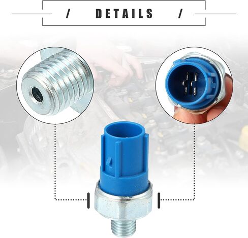 Motoforti Engine Oil Pressure Sensor, Valve Timing Oil Pressure Switch Assembly, for Honda Accord 2008-2012, Metal, 37250-PRB-A01, Blue Silver Tone in Saudi Arabia
