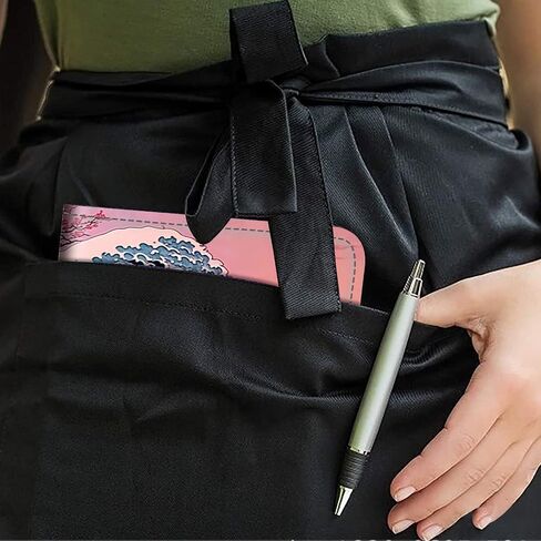 Server Books for Waitress,PU Leather Waiter Book Server Wallet with Zipper Pocket,Cute Waitress Book&Waitstaff Organizer with Money Pocket Fit Server Apron,Sunset Wave in Saudi Arabia