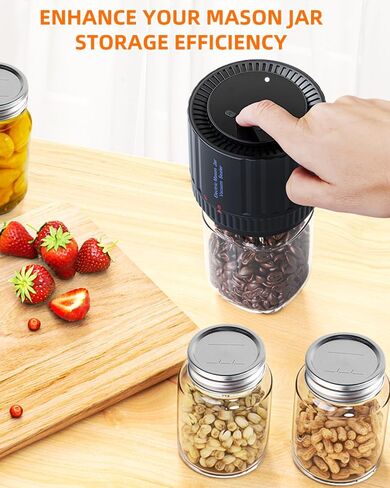 Brigii Electric Mason Jar Vacuum Sealer Kit, Electric Vacuum Sealer for Mason Jars, for Wide and Regular Mouth Mason Jars in Saudi Arabia