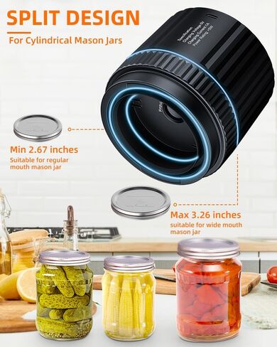 Brigii Electric Mason Jar Vacuum Sealer Kit, Electric Vacuum Sealer for Mason Jars, for Wide and Regular Mouth Mason Jars in Saudi Arabia