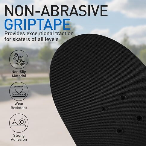 Braille Skateboarding Skateboard Grip Tape Waterproof Bubble Free 33" X 9.25" Non Slip Griptape, Skate Board Sandpaper Tape Grip Tape for Skateboards, Longboard, Cruiser, Scooter Grip Tape, Black B in Saudi Arabia