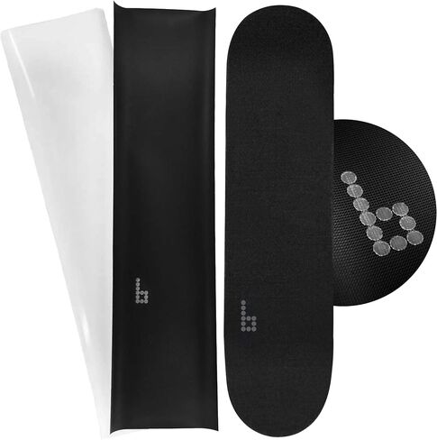 Braille Skateboarding Skateboard Grip Tape Waterproof Bubble Free 33" X 9.25" Non Slip Griptape, Skate Board Sandpaper Tape Grip Tape for Skateboards, Longboard, Cruiser, Scooter Grip Tape, Black B in Saudi Arabia