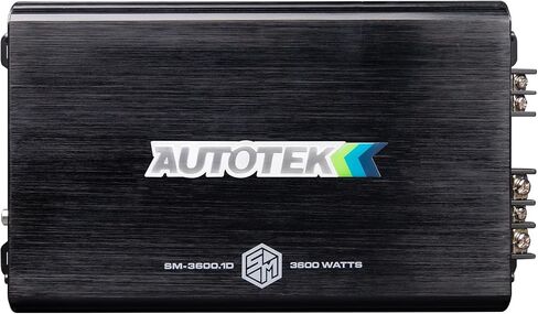 Autotek Street Machine SM-3600.1D مضخم صوت للسيارة أحادي الكتلة بقدرة 3600 وات - خرج عالي، فئة D، 1، 2، و4 أوم ثابت، مدخل منخفض المستوى، مصدر طاقة Mosfet in Saudi Arabia