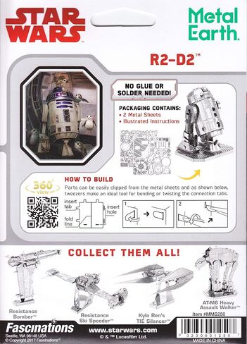 مجموعة نماذج معدنية ثلاثية الأبعاد من Fascinations Metal Earth Star Wars R2D2 in Saudi Arabia