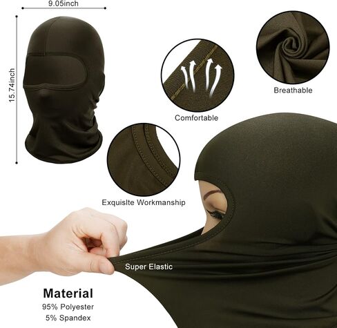 4 Pcs Balaclava Face Ski Mask : Full Face Cover Hood Shiesty Masks for Men Women in Saudi Arabia