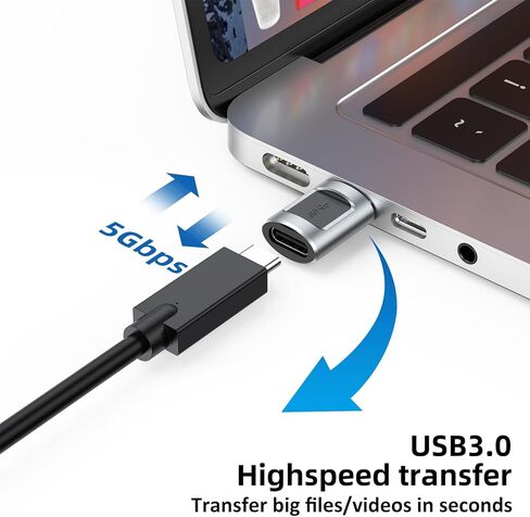 محول CLAVOOP USB إلى USB C، 2 حزمة، محولات USB إلى USBC-C مع سلسلة مفاتيح، محول USB C أنثى إلى USB ذكر 3.0، موصل USB-C من النوع C مع سلسلة مفاتيح ومزامنة بيانات لمنفذ MacBook Pro USBC in Kuwait