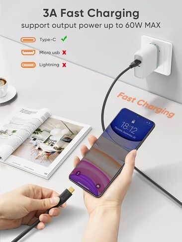 CableCreation USB C to USB A Cable 1FT 2Pack, USB C to USB 3.1 USB 3.2 Gen2 10Gbps USB A to C Data Cable, Android Auto Cable 3A for USB C External SSD MacBook Pro iPad S21, iPhone 15/15 Pro Max, 0.3m in Kuwait