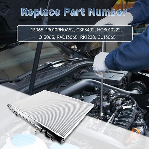 Autodevil 1 قطعة المبرد يناسب 2009 2010 2011 2012 2013 2014 2015 الطيار السيارات استبدال مشعات المحرك CU13065 in Kuwait