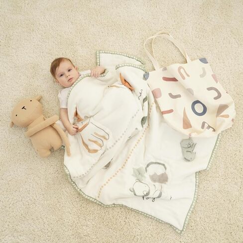 UniNewborn Baby Blanket Ultra Soft and Breathable Nursery Swaddling Blanket Toddler Newborn Receiving Blankets with Hugging Doll Unisex Infant Bed Sheet for Girls Boys 35.4" x 50" (Bear) in Saudi Arabia