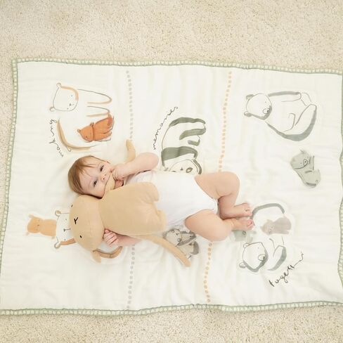 UniNewborn Baby Blanket Ultra Soft and Breathable Nursery Swaddling Blanket Toddler Newborn Receiving Blankets with Hugging Doll Unisex Infant Bed Sheet for Girls Boys 35.4" x 50" (Bear) in Saudi Arabia