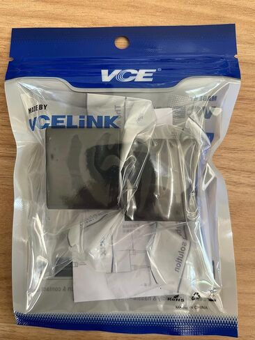 مقسم إيثرنت VCELINK من 1 إلى 2، مقسم RJ45 مكون من قطعتين لكابل Cat5/ Cat5e/ Cat6 LAN، مقسم الإنترنت أنثى إلى أنثى باللون الأسود (يرجى استخدامها في أزواج) in Kuwait