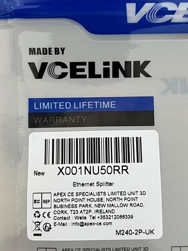 مقسم إيثرنت VCELINK من 1 إلى 2، مقسم RJ45 مكون من قطعتين لكابل Cat5/ Cat5e/ Cat6 LAN، مقسم الإنترنت أنثى إلى أنثى باللون الأسود (يرجى استخدامها في أزواج) in Kuwait